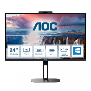 AOC V5 24V5CW 60,5 cm (23.8") 1920 x 1080 Pixeles Full HD LED Negro