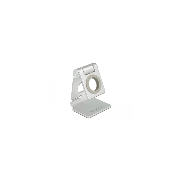 DeLOCK 18428 soporte Soporte activo para teléfono móvil Teléfono móvil/smartphone, Reloj inteligente Plata