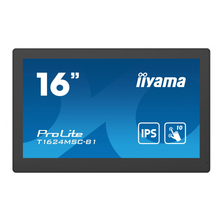 iiyama T1624MSC-B1 pantalla de señalización Panel plano interactivo 39,6 cm (15.6") IPS 450 cd / m² Full HD Negro...