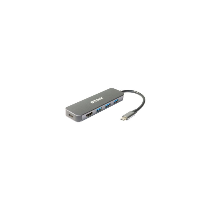 D-Link DUB-2333 base para portátil y replicador de puertos Alámbrico USB Tipo C Gris