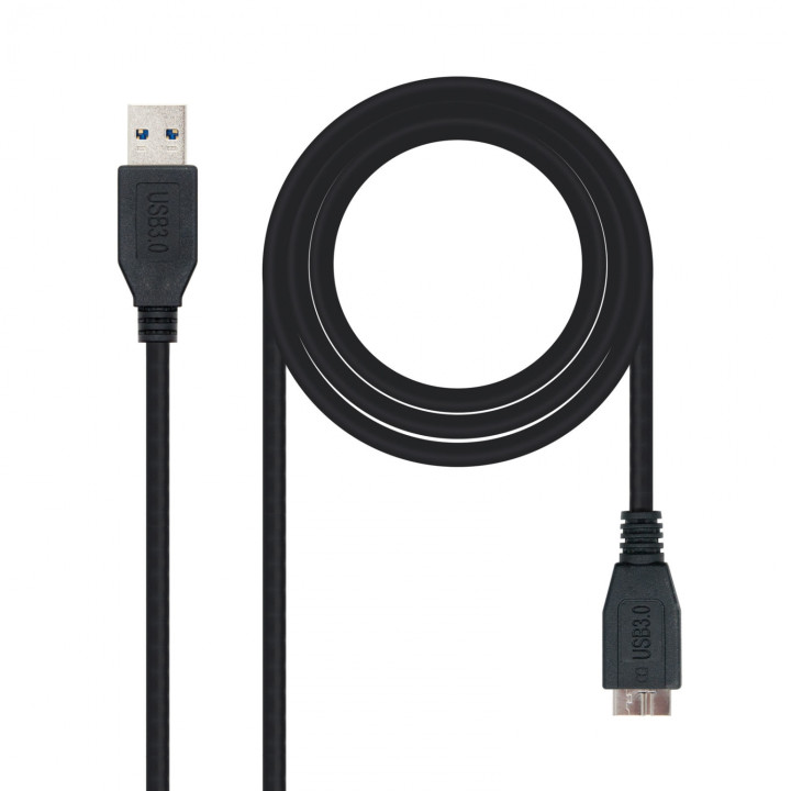Nanocable CABLE USB 3.0, TIPO A/M-MICRO B/M, NEGRO, 2.0 M