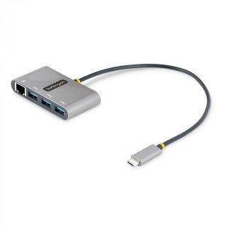 StarTech.com Hub Adaptador USB-C con Ethernet de 3 Puertos USB-A - Red Ethernet Gigabit RJ45 - USB 3.0 5Gb - Alimentado