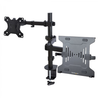 StarTech.com Brazo Soporte Ajustable para Monitor con Bandeja VESA para un Ordenador Portátil de 4,5kg y una Pantalla...
