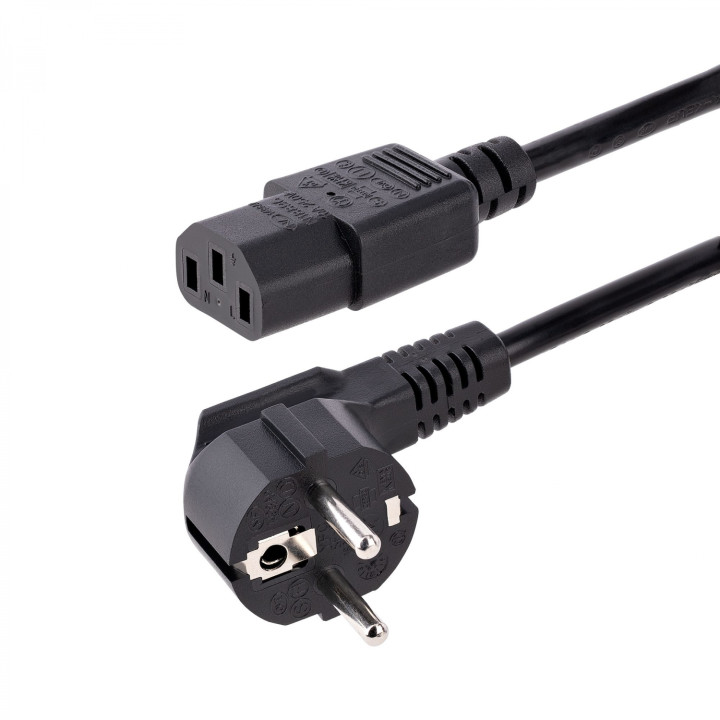 StarTech.com Cable de 3m (10 pies) de Alimentación para Ordenador, 18AWG, UE Schuko a C13, 250V 10A, Cable de...