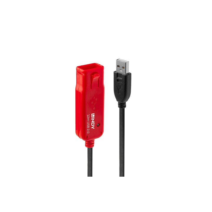 Lindy 42782 cable USB 12 m USB 2.0 USB A Negro