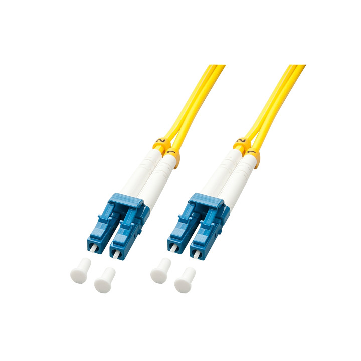 Lindy 47450 cable de fibra optica 1 m LC OS2 Amarillo