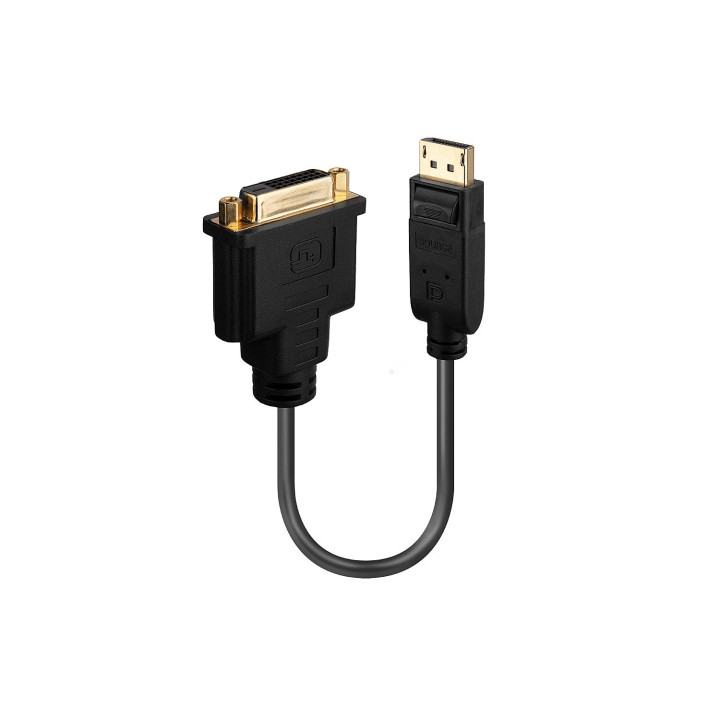 Lindy 41004 adaptador de cable de vÍ­deo 0,15 m DisplayPort DVI-D Negro
