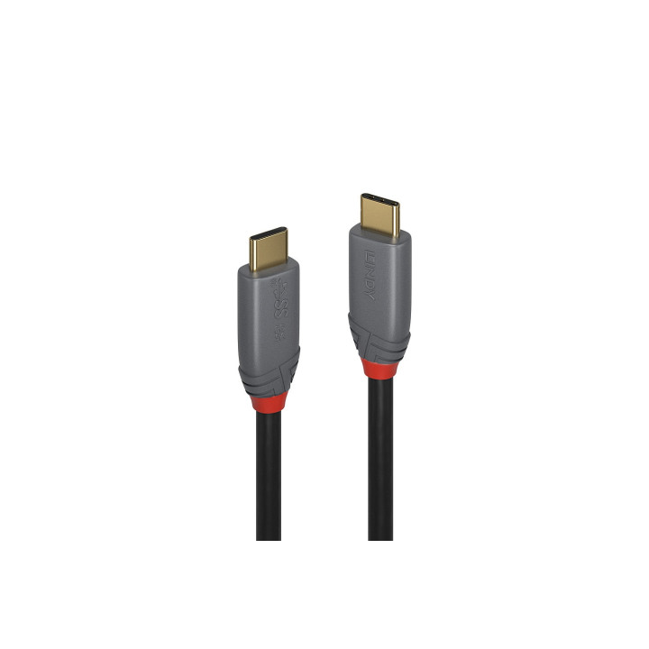 Lindy 36900 cable USB 0,5 m USB C Negro, Gris