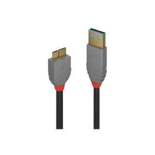 Lindy 36768 cable USB 3 m USB 3.2 Gen 1 (3.1 Gen 1) USB A Micro-USB B Negro
