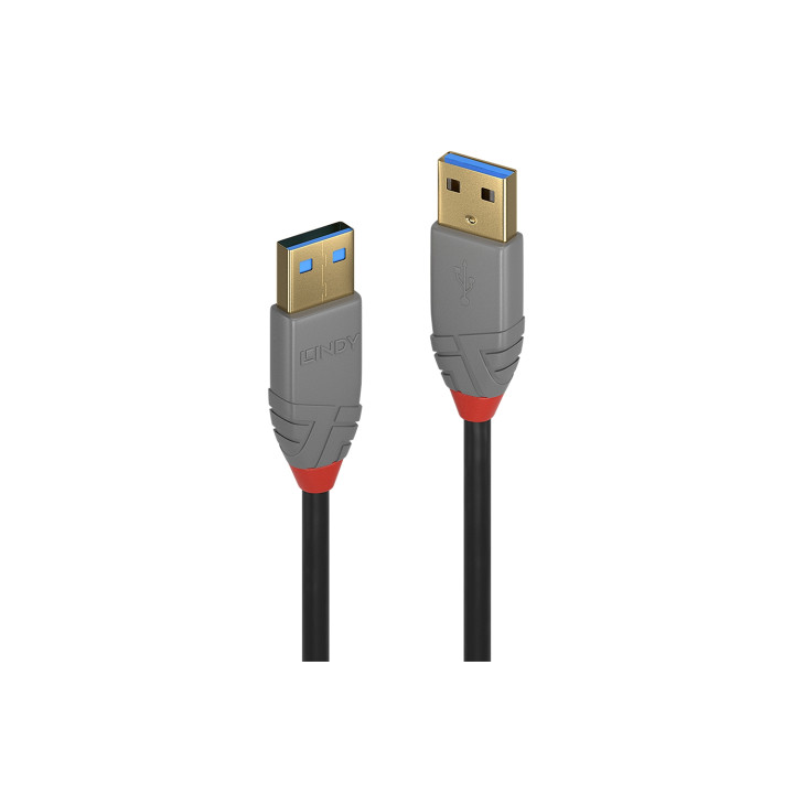 Lindy 36753 cable USB 3 m USB 3.2 Gen 1 (3.1 Gen 1) USB A Negro, Gris