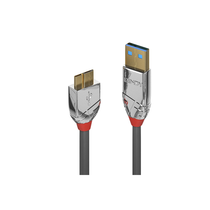 Lindy 36658 cable USB 2 m USB 3.2 Gen 1 (3.1 Gen 1) USB A Micro-USB B Gris