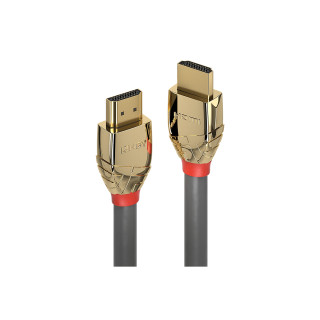 Lindy 37866 cable HDMI 10 m HDMI tipo A (Estándar) Oro, Gris