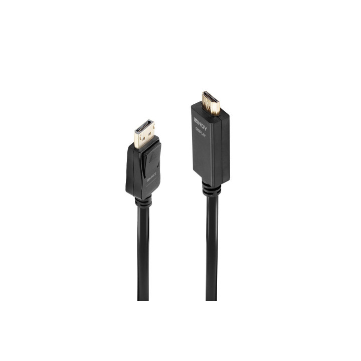 Lindy 36920 adaptador de cable de vÍ­deo 0,5 m DisplayPort HDMI tipo A (Estándar) Negro