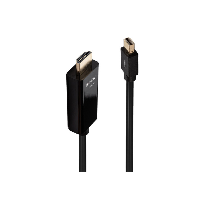 Lindy 36927 adaptador de cable de vÍ­deo DisplayPort HDMI tipo A (Estándar) Negro