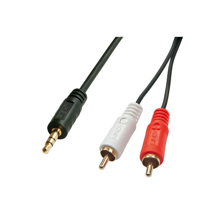 Lindy 35681 cable de audio 2 m 3,5mm 2 x RCA Negro, Rojo, Blanco