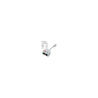 Lindy UTP Port Doubler cable de red Gris