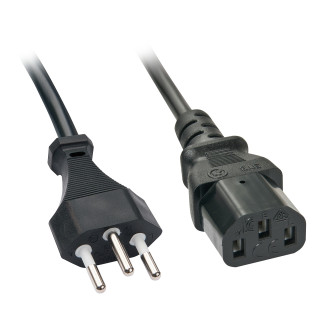 Lindy 30417 cable de transmisión Negro 2 m C13 acoplador