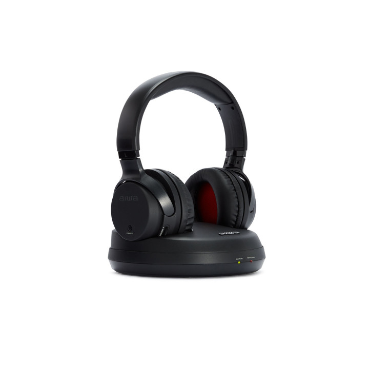 Aiwa WHF-880 auricular y casco Auriculares Inalámbrico Diadema Música Base de carga Negro