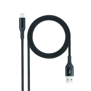 Nanocable Cable Lightning a USB 2.0, Lightning/M -USB A/M, Negro, 1 m