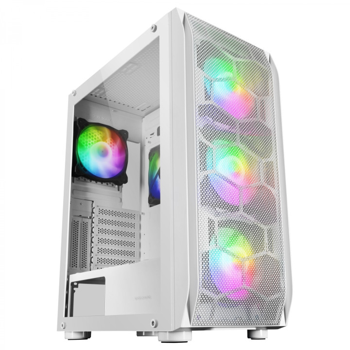 Mars Gaming MC-KX Blanco Torre Gaming Premium E-ATX Sistema CPU FREEZER 5 Ventiladores ARGB Ultra-silenciosos...