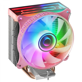 Mars Gaming MCPU-VR Rosa Disipador CPU Doble Espejo Infinito ARGB 4 Heatpipes HCT TDP 180W Ventilador Ultra-silencioso