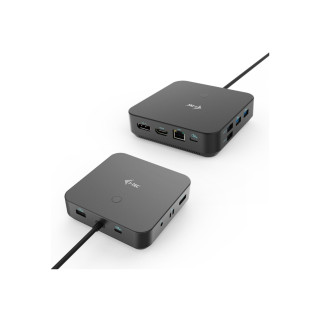 i-tec USB-C HDMI Dual DP Docking Station with Power Delivery 100 W + Universal Charger 100 W