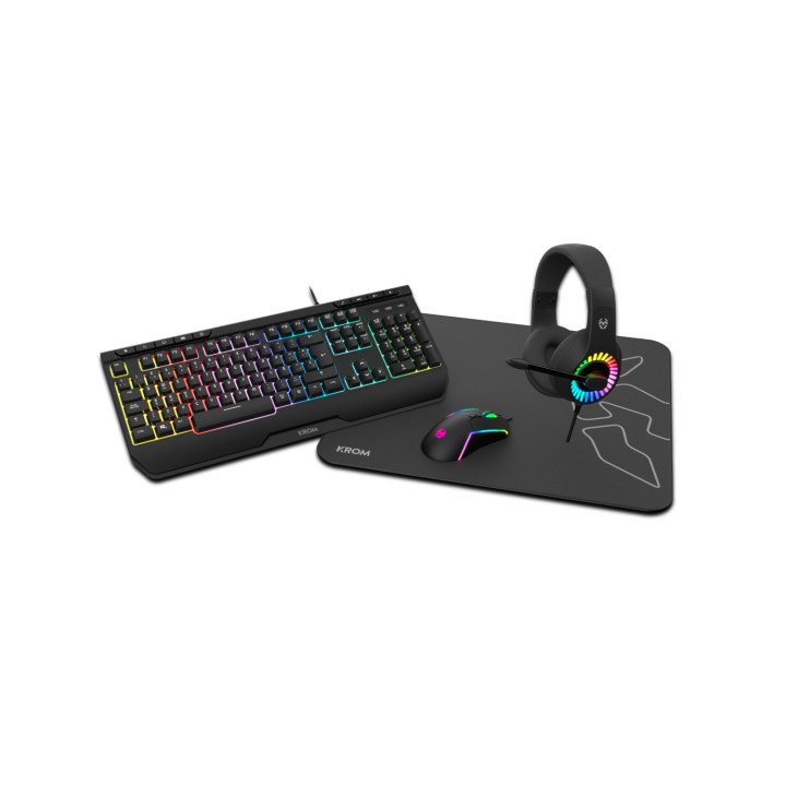 Krom Kenya teclado Ratón incluido USB Negro