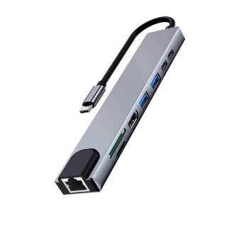 Ewent USB-C a Dock Multipuerto 8 en 1 HDMI 4K 87W