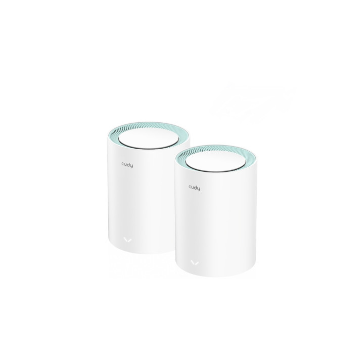 Cudy M1300 2-PACK sistema Wi-Fi Mesh (Wi-Fi en malla) Doble banda (2,4 GHz / 5 GHz) Wi-Fi 5 (802.11ac) Blanco 1 Interno