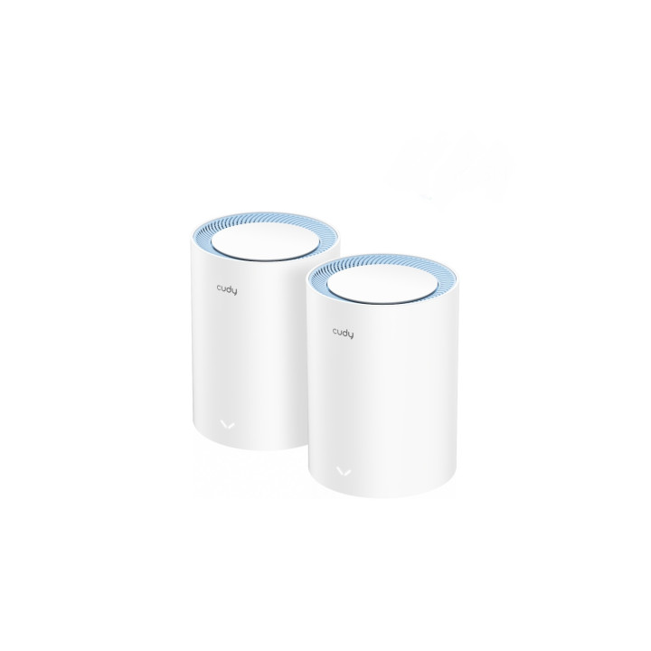 Cudy M1200 2-PACK sistema Wi-Fi Mesh (Wi-Fi en malla) Doble banda (2,4 GHz / 5 GHz) Wi-Fi 5 (802.11ac) Blanco 1 Interno