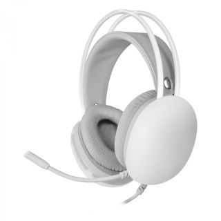 Mars Gaming MH-GLOW Blanco Auriculares 360º Full Chroma RGB Flow Micrófono Cancelación de Ruido Diseño Ultra-ligero...
