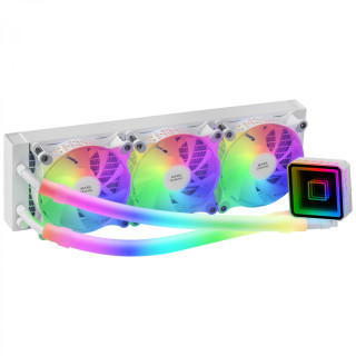 Mars Gaming ML-ULTRA360 Blanco Refrigeración LÍ­quida CPU TDP 650W Espejo Infinito 3 Ventiladores Silenciosos FDB ARGB