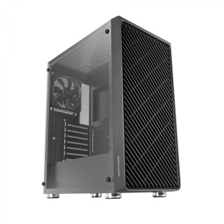 Mars Gaming MC-3000 Negro, Semitorre Gaming ATX, Ventana Completa Cristal Templado, Frontal Metal-Mesh, 4x Ventiladores