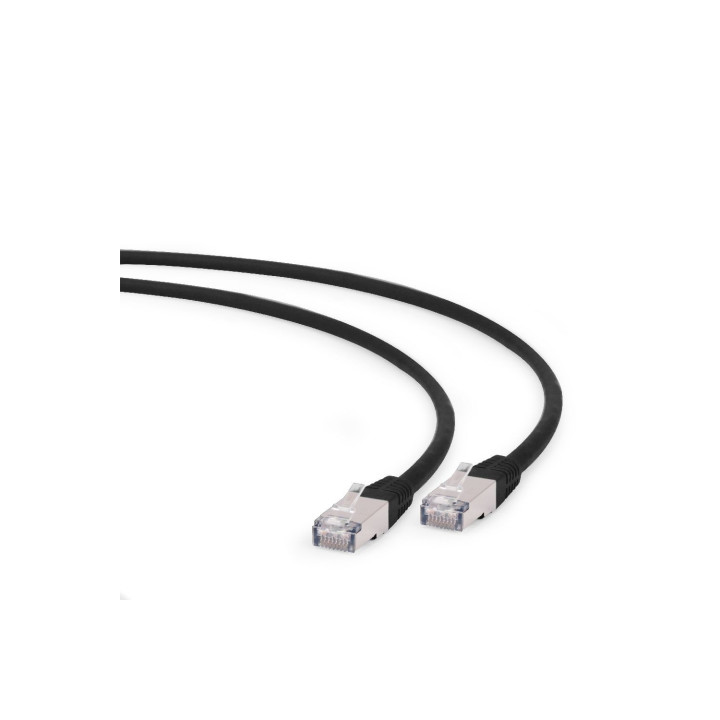 Gembird PP6A-LSZHCU-BK-0.25M cable de red Negro 0,25 m Cat6a S/FTP (S-STP)