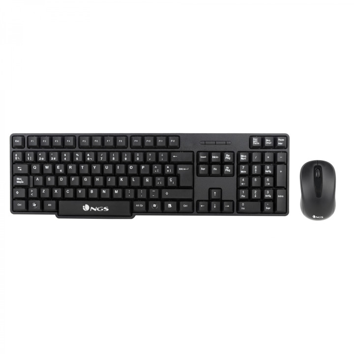 NGS EUPHORIA KIT teclado Ratón incluido RF inalámbrico QWERTY Inglés Negro