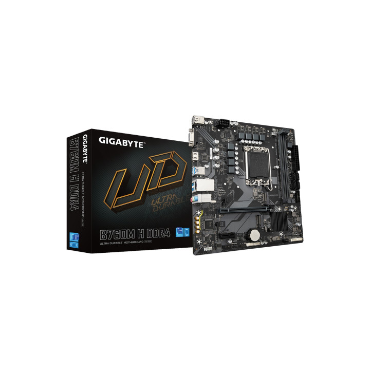 Gigabyte B760M H DDR4 (rev. 1.0) Intel B760 Express LGA 1700 micro ATX Placa Base