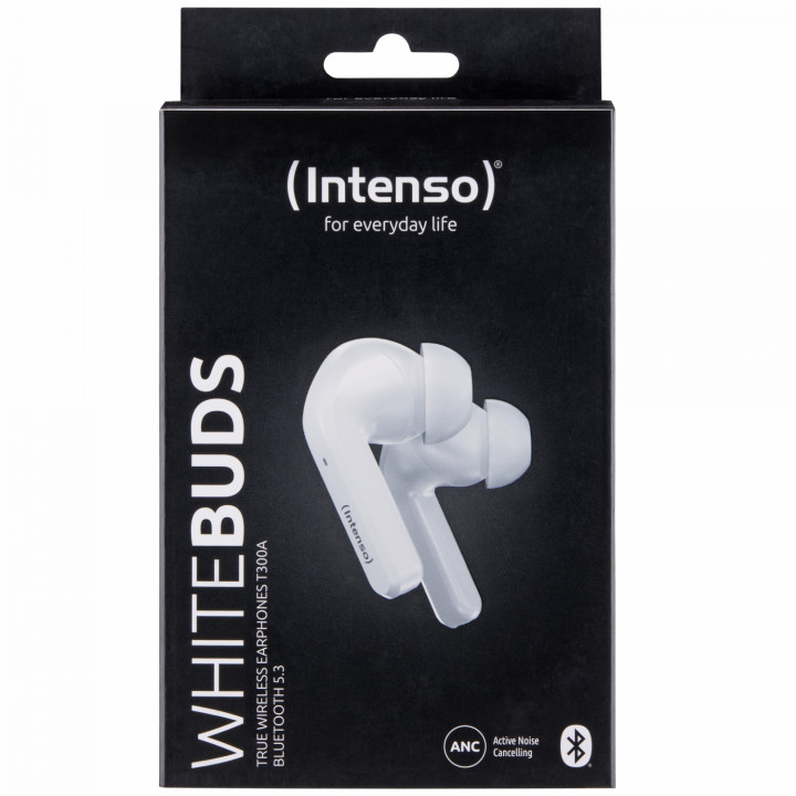 Intenso White Buds T302A Auriculares Dentro de oÍ­do Llamadas/Música/Deporte/Uso diario Blanco