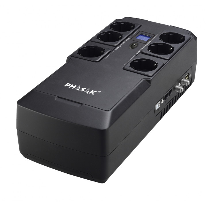 Phasak SAI/UPS 800VA INTERACT KYPTOS PH 9478 sistema de alimentación ininterrumpida (UPS) LÍ­nea interactiva 0,8 kVA...