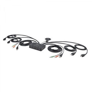 StarTech.com C2-DH46-UA2-CBL-KVM interruptor KVM Negro