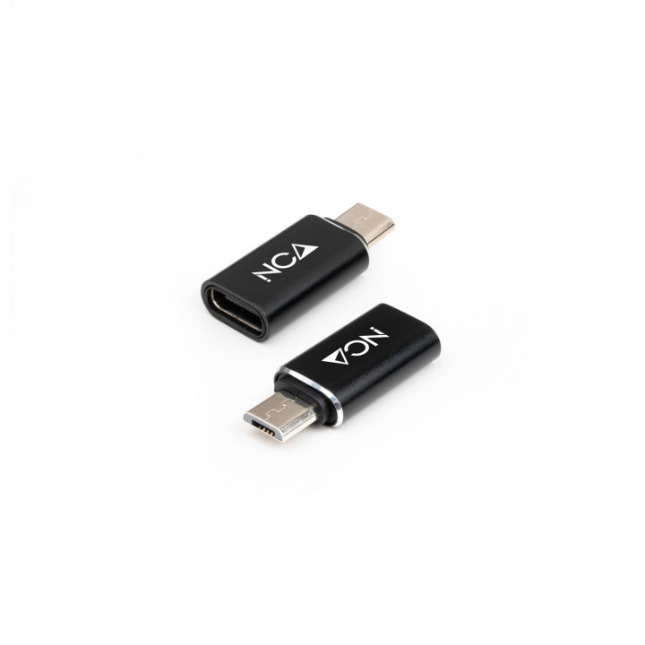 Nanocable Adaptador Micro USB a USB-C, Micro B/M- USB-C/H, Negro