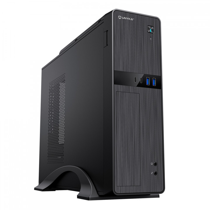 UNYKAch Caja Ordenador Micro ATX UK2011 Con Fuente de Alimentación SFX de 450W incluida, 2 Conectores USB 3.0 y 2...