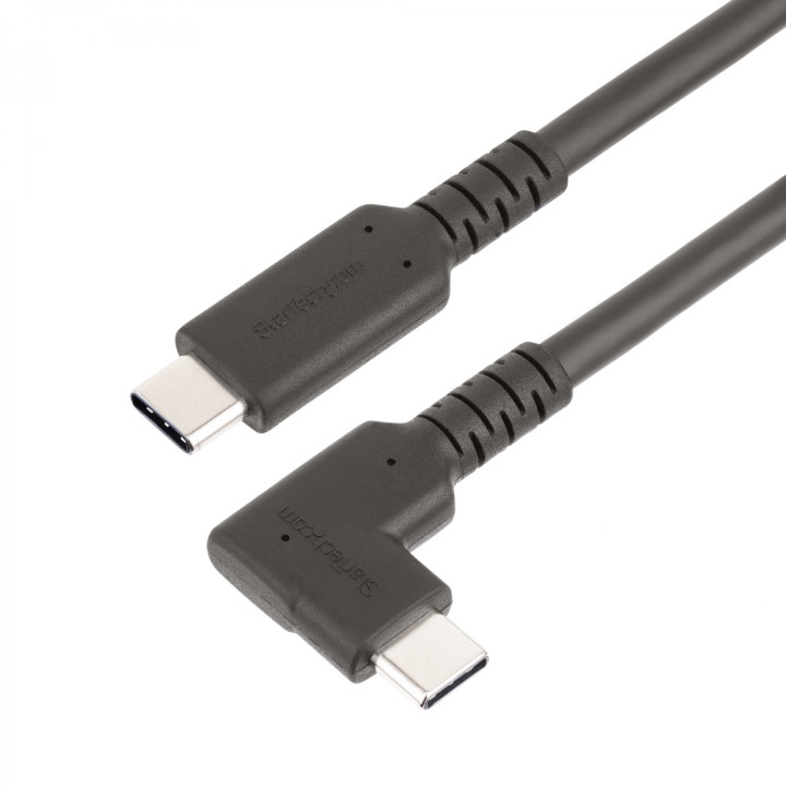 StarTech.com Cable de 50cm USB-C Resistente Acodado a la Derecha - USB 3.2 Gen 2 (10 Gbps) - Cable de Transferencia USB