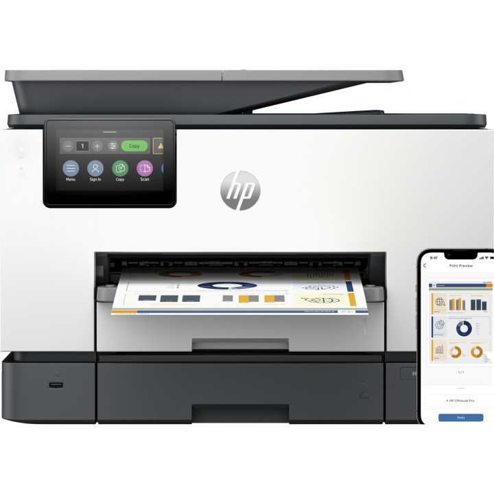 HP OfficeJet Pro Impresora multifunción 9130b, Color, Impresora para Pequeñas y medianas empresas, Imprima, copie,...