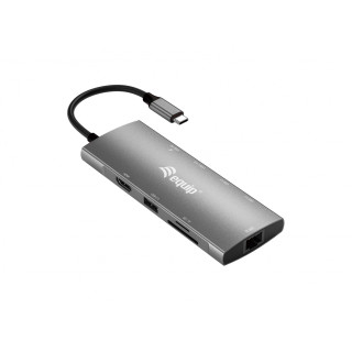 Equip 133490 base para portátil y replicador de puertos Alámbrico USB 3.2 Gen 1 (3.1 Gen 1) Type-C Gris