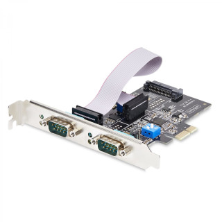 StarTech.com Tarjeta Serie PCIe de 2 Puertos - Tarjeta Serial PCI Express de 2 Puertos DB9 RS232/RS422/RS485 -Incluye...