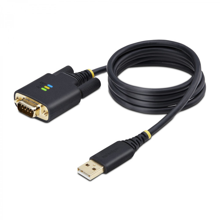 StarTech.com Cable Adaptador USB a Serie de 1m - Serial - Retención COM - FTDI - Adaptador USB-A a DB9 RS232 - con...