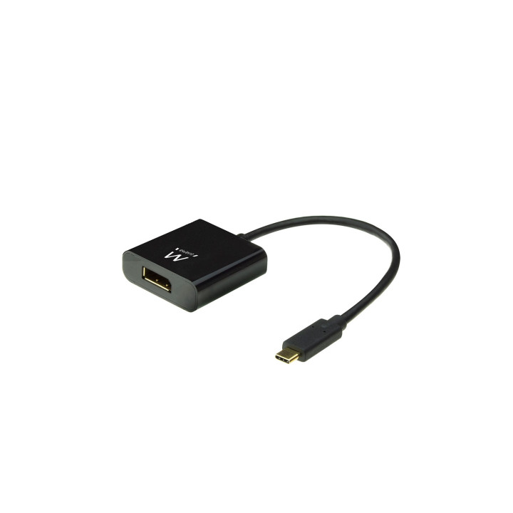 Ewent EW9825 adaptador de cable de vÍ­deo 0,15 m USB Tipo C DisplayPort Negro