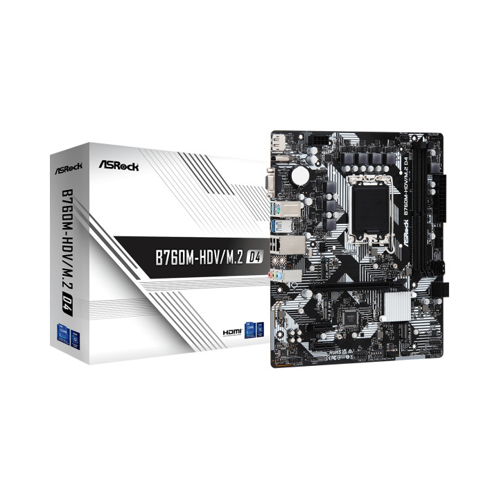 Asrock B760M-HDV/M.2 D4 Intel B760 LGA 1700 micro ATX Placa Base