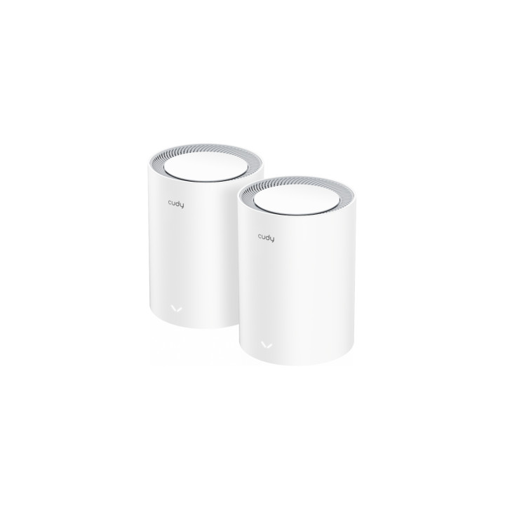 Cudy M3000 2-PACK sistema Wi-Fi Mesh (Wi-Fi en malla) Doble banda (2,4 GHz / 5 GHz) Wi-Fi 6 (802.11ax) Gris, Blanco 1...