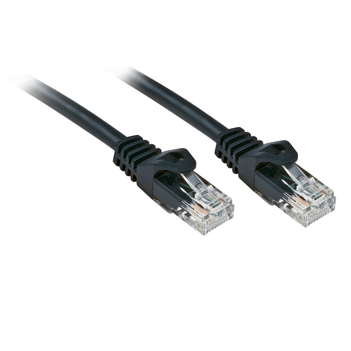 Lindy RJ-45/RJ-45 Cat.6 0.5m cable de red Negro 0,5 m Cat6 U/UTP (UTP)